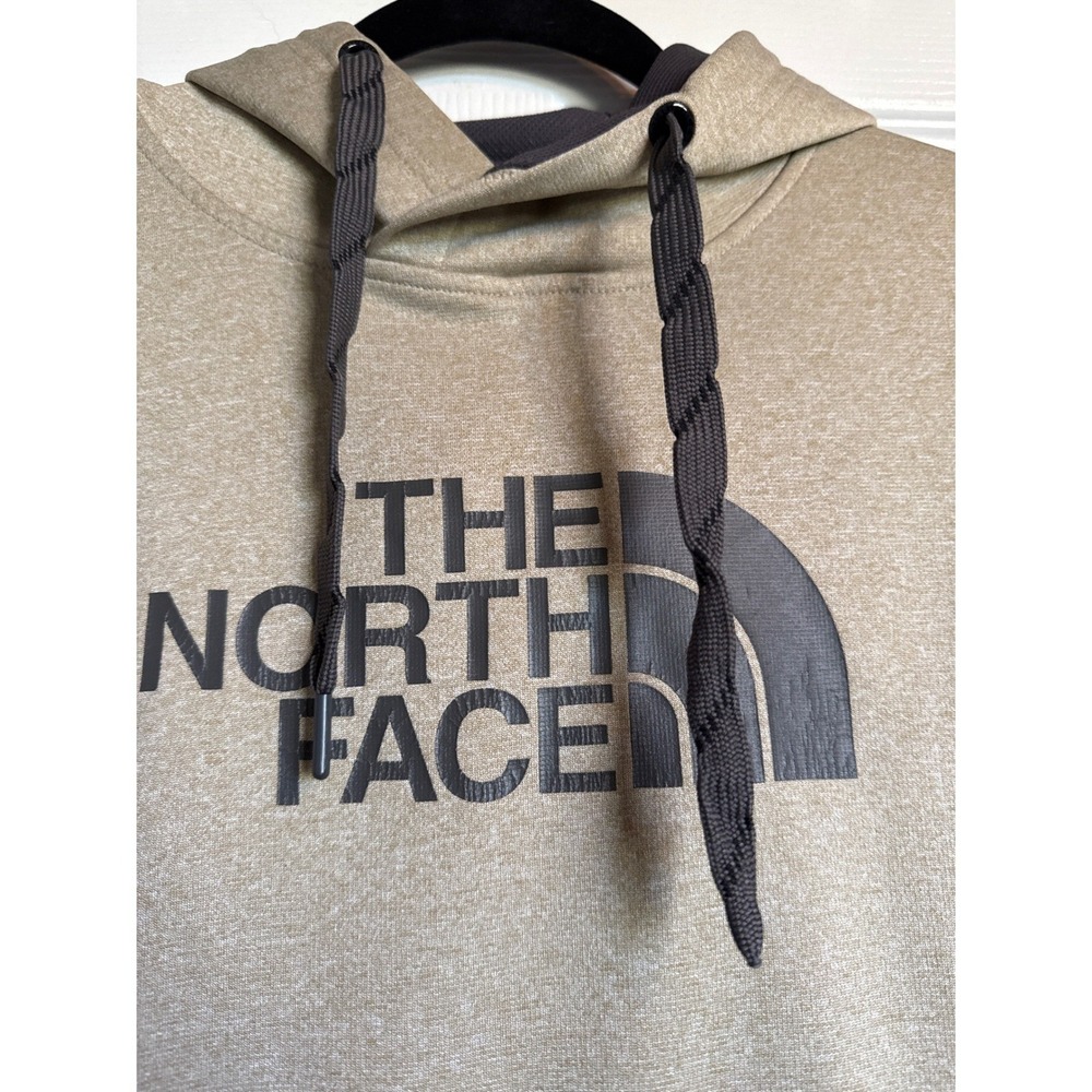 The North Face Mens S Brown Heather Hoodie Logo Pullover Sweatshirt Outdoor